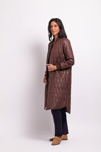 Foil Quilted Snap Coat