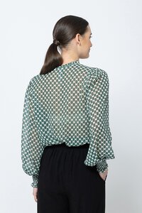 Seeking Lola Forest Geo Movement Blouse