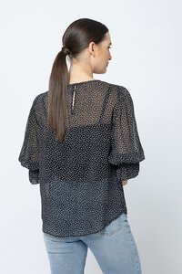 Seeking Lola Black Polka Magnificent Top