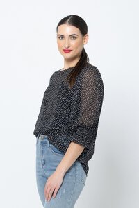 Seeking Lola Black Polka Magnificent Top