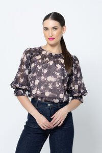 Seeking Lola Navy Lurex Magnificent Top