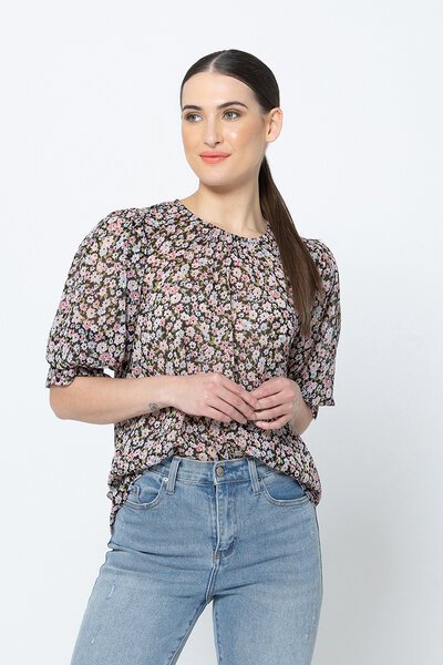 Seeking Lola Crinkle Blossom Magnificent Top-new-Preen