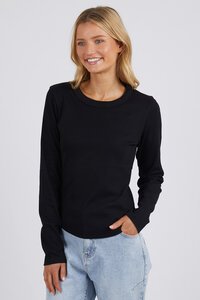 Foxwood Scoop LS Rib Top