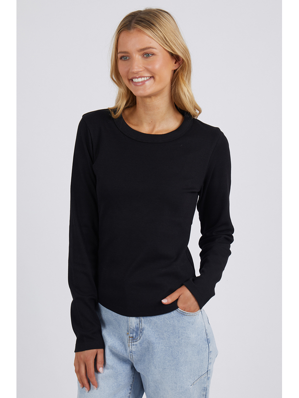 Foxwood Scoop LS Rib Top