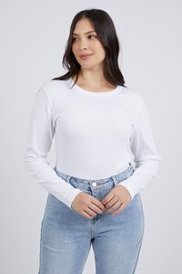 Foxwood Scoop LS Rib Top