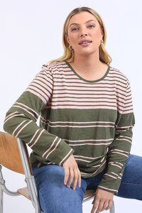 Elm Lexa Stripe LS Tee