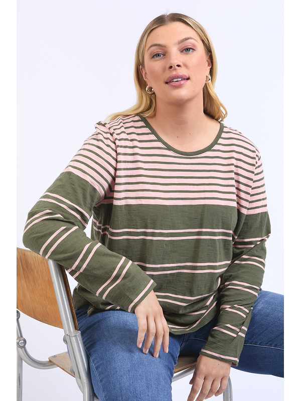 Elm Lexa Stripe LS Tee