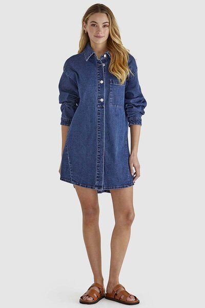 Sass Denim Shacket-new-Preen