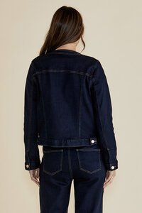 Betty Basics Cindy Collarless Denim Jacket