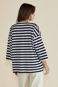 Betty Basics Stripe Raven Top