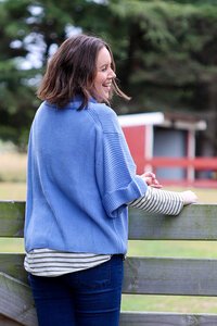 Foil Cowl Neck Rib Jumper