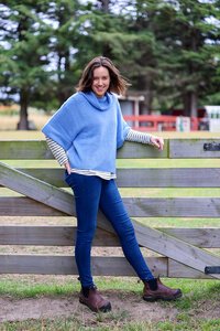 Foil Cowl Neck Rib Jumper