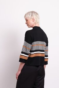 Foil High Neck Stripe Jumper