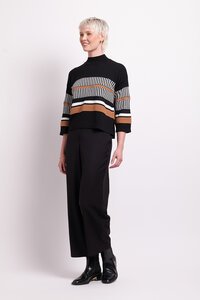 Foil High Neck Stripe Jumper