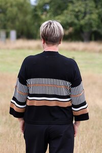 Foil High Neck Stripe Jumper