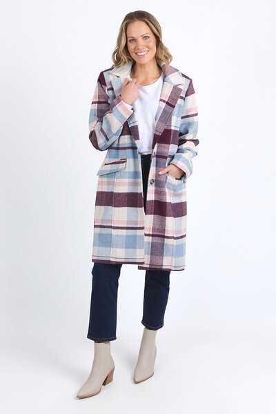 Elm Blanche Check Coat-new-Preen