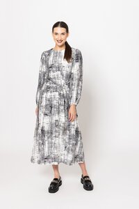 Seeking Lola Mono Pixel Sash Dress