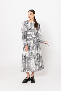 Seeking Lola Mono Pixel Sash Dress