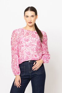 Seeking Lola Pink Carnation Gratitude Top