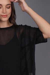 Storm Relaxed Sheer Short Sleeve Top