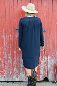 Foil Merino Panel Cocoon Dress