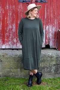 Foil Merino Panel Cocoon Dress