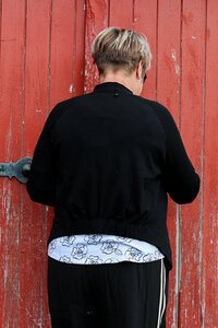 Foil Merino Gather Back Cardigan