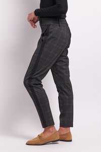 Esplanade Check Pintuck Front Cuffed Pant