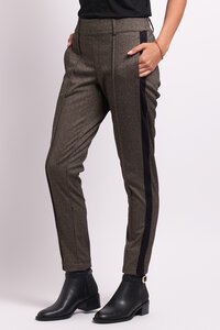 Esplanade Check Pintuck Front Cuffed Pant