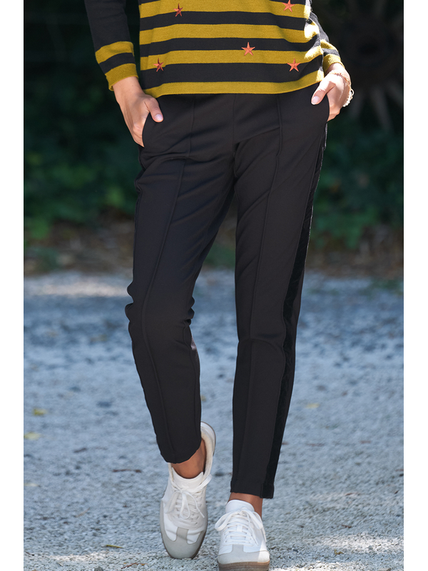 Esplanade Plain Pintuck Front Cuffed Pant