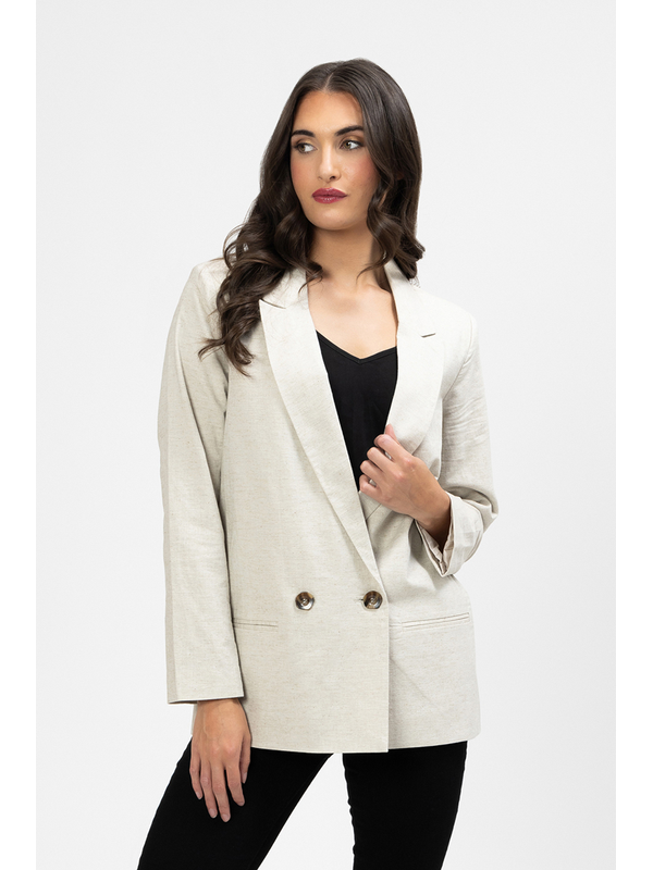 Billie The Label Natural Linen Dylan Blazer