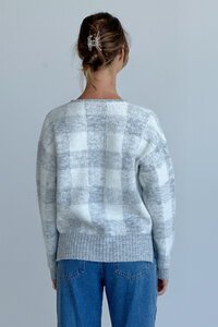 Worthier Nina Wool Blend Check Knit