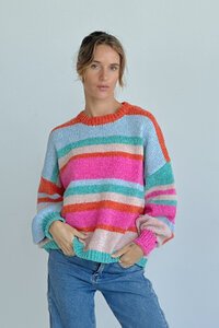 Worthier Ashlyn Rainbow Stripe Knit