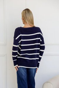 Miss Marlow Stripe Boat Neck Knit