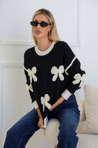 Miss Marlow Diamonte Bow Knit