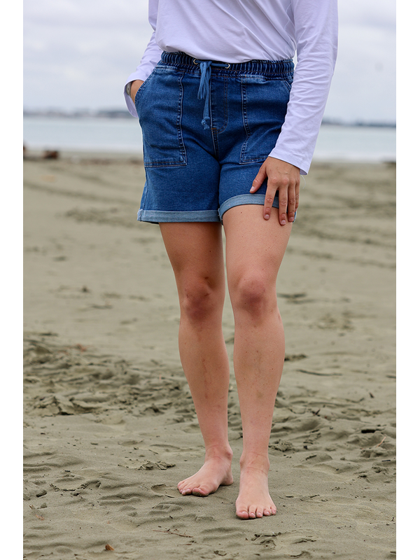 Wakee Roll Cuff Denim Short