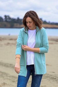 White On Black Long Zip Jacket