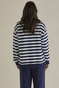 Betty Basics Easy Crew Stripe Sweat