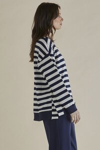 Betty Basics Easy Crew Stripe Sweat