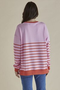 Betty Basics Easy Crew Stripe Sweat