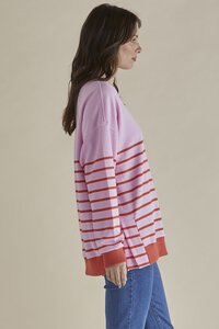 Betty Basics Easy Crew Stripe Sweat