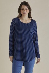 Betty Basics Megan Stripe L-S Top