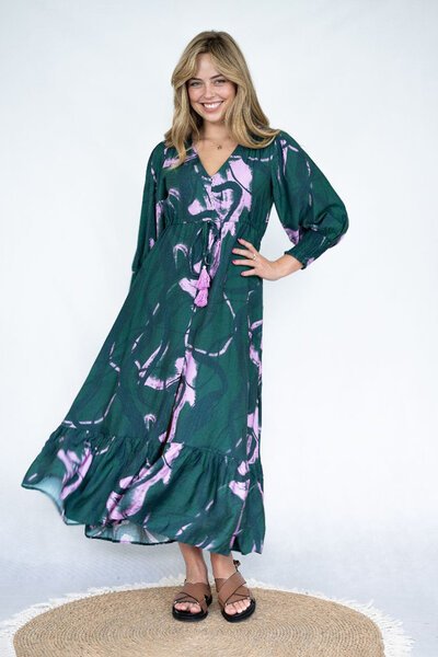 Fria The Label Brush Painting Selma Maxi Dress-new-Preen