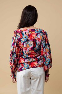 Charlo Tamara V Neck Floral Top