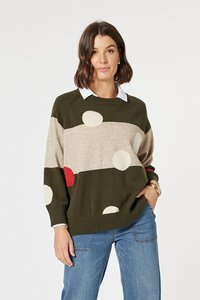 Clarity Moonlight Khaki Stripe Knit