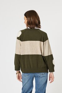 Clarity Moonlight Khaki Stripe Knit